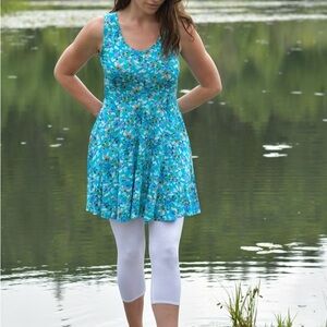 Salaam Made in USA Amelia Tunic Sleeves In Geo Paisley Sz S Lagenlook Comfort